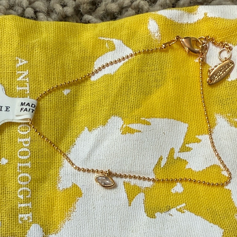 Anthropologie Gold Charm Bracelelet
